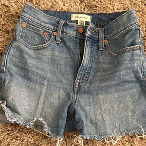 Madewell Hightrise Blue Denim Shorts 25
